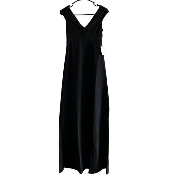 Show Me Your Mumu Zurich Knot Gown Dress Size XXS Black Stretch Crepe - Picture 4 of 12
